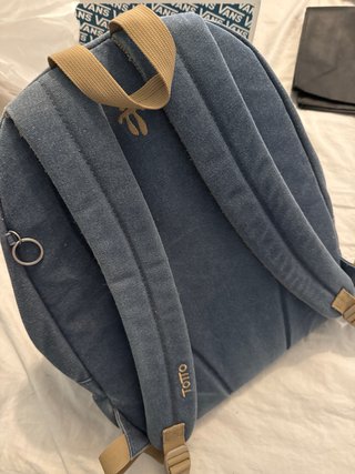 Mochila Totto Azul y Beige