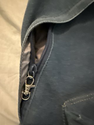 Mochila Totto Azul y Beige