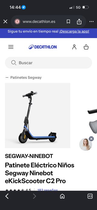 Patinete eléctrico infantil Segway Ninebot