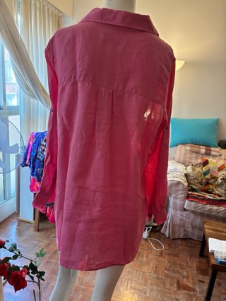 Blusa Lino Rosa Intenso Talla 40