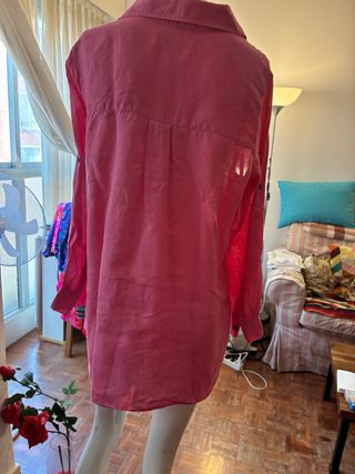 Blusa Lino Rosa Intenso Talla 40