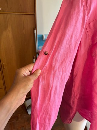Blusa Lino Rosa Intenso Talla 40
