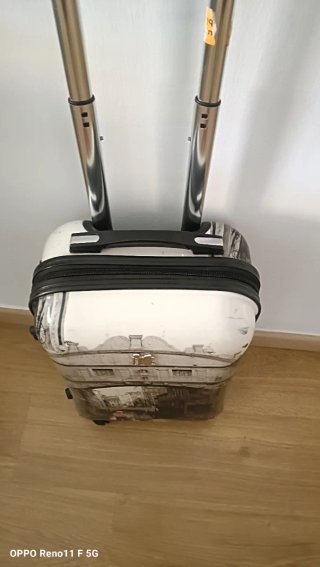 Maleta de viaje con diseño de puente