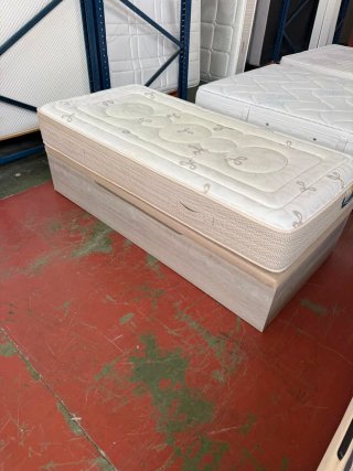 Canapé Flex Madera Tapa 3D + Colchón Relax 90x190