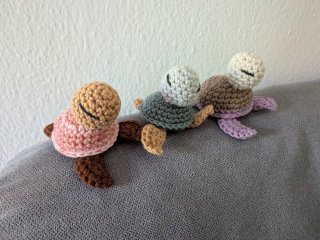 3 Tartarughe all'uncinetto