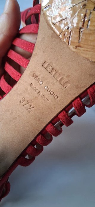 Sandali Le Silla in camoscio rossi