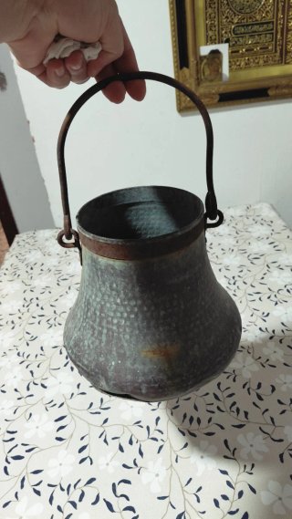 Caldero de cobre martillado