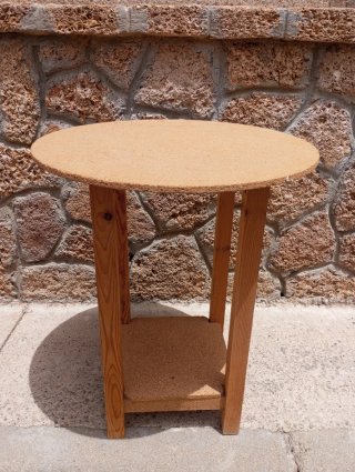 Mesa camilla redonda de madera NEGOCIABLE