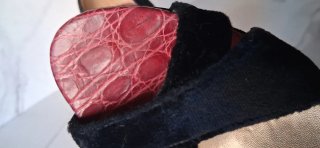 Sergio Rossi sandali neri con tacco rosso