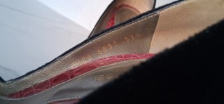 Sergio Rossi sandali neri con tacco rosso