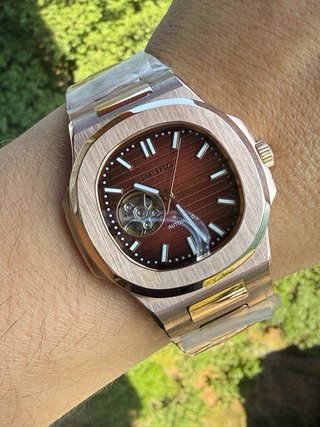 Reloj Seiko Mod Nautilus Oro Rosa Open Heart NH38