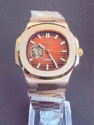 Reloj Seiko Mod Nautilus Oro Rosa Open Heart NH38