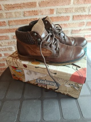 Botas de cuero marrones para hombre