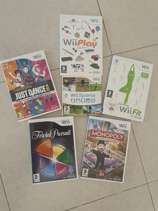 Pack 5 Juegos Wii: Just Dance, Monopoly, Trivial..