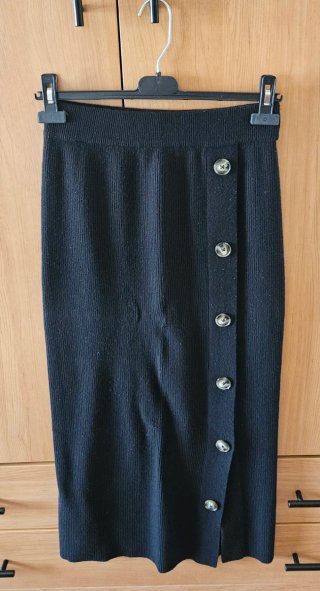 Falda midi punto Massimo Dutti