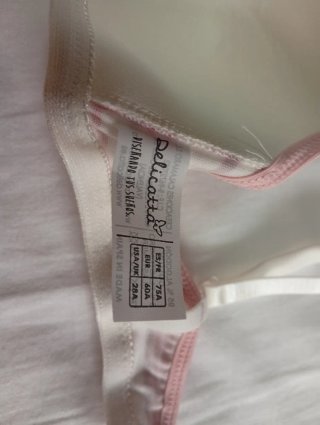Conjunto juvenil sujetador y braga talla 75