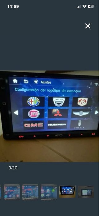 Pantalla de Infoentretenimiento/Radio Atoto F7.