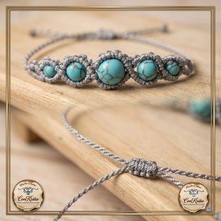 Pulsera Macramé Turquesas