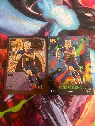 Lote 2 Tarjetas Gavi Daka FC Barcelona