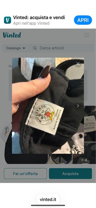 Cappellino Mickey & Co. Vintage Topolino