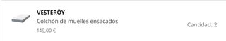 Cama IKEA BRIMNES 80/160x200 + 2 colchones