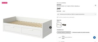 Cama IKEA BRIMNES 80/160x200 + 2 colchones