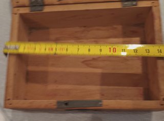 Antigua Caja Joyero Infantil Madera Espejo