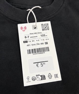 Camiseta básica de Zara Kids, completamente nueva
