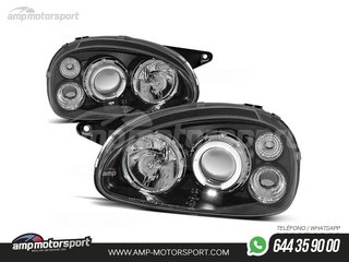 FAROS DELANTEROS OJOS DE ANGEL PARA OPEL CORSA B