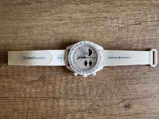 Omega Swatch Mission to Earthphase Moonshine Gold