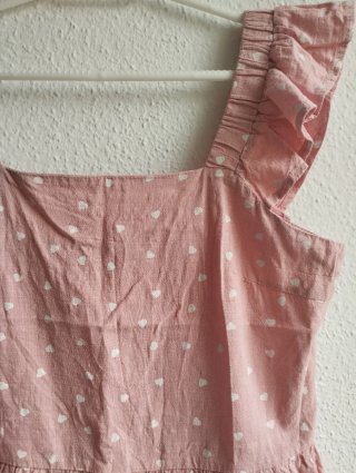 Blusa rosa corazones. Talla S