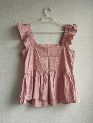 Blusa rosa corazones. Talla S