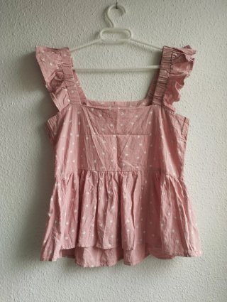 Blusa rosa corazones. Talla S