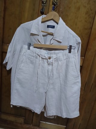 Conjunto Lino Emilio Tucci Beige Talla M