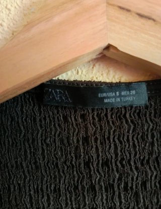 Chaleco Zara Negro Talla XS