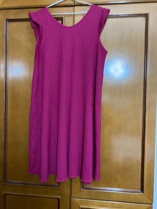 Vestido fucsia talla única