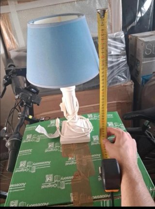 Lampada da comodino tessuto e legno