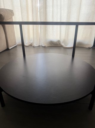 Mesa redonda cristal y metal