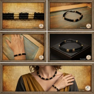 Conjunto Macramé Pulsera y Gargantilla