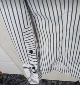 Camisa Nueva a Mango Talla M Rayas Blanco y Negro