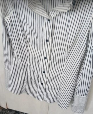 Camisa Nueva a Mango Talla M Rayas Blanco y Negro