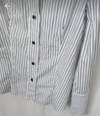 Camisa Nueva a Mango Talla M Rayas Blanco y Negro