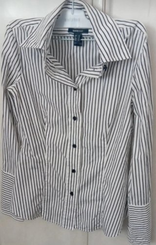 Camisa Nueva a Mango Talla M Rayas Blanco y Negro