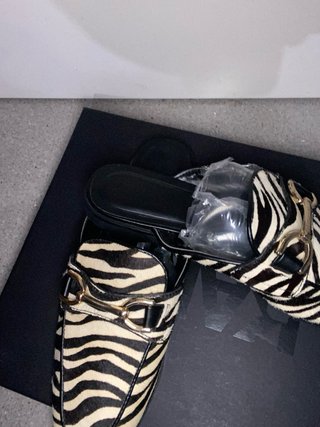 Mocasines Zara efecto cebra