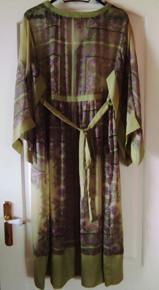Copricostume verde e viola trasparente