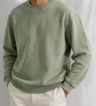 Jersey verde cuello redondo