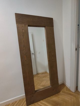 Espejo de pie madera marco marrón