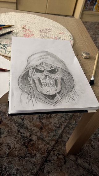 Dibujo Calavera Hecho a Mano