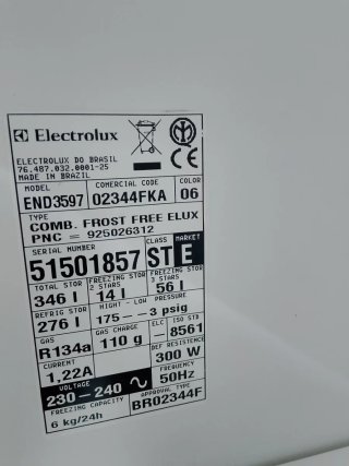 Nevera Electrolux Blanca no Frost