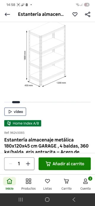 Estantería Metálica Garaje/Trastero